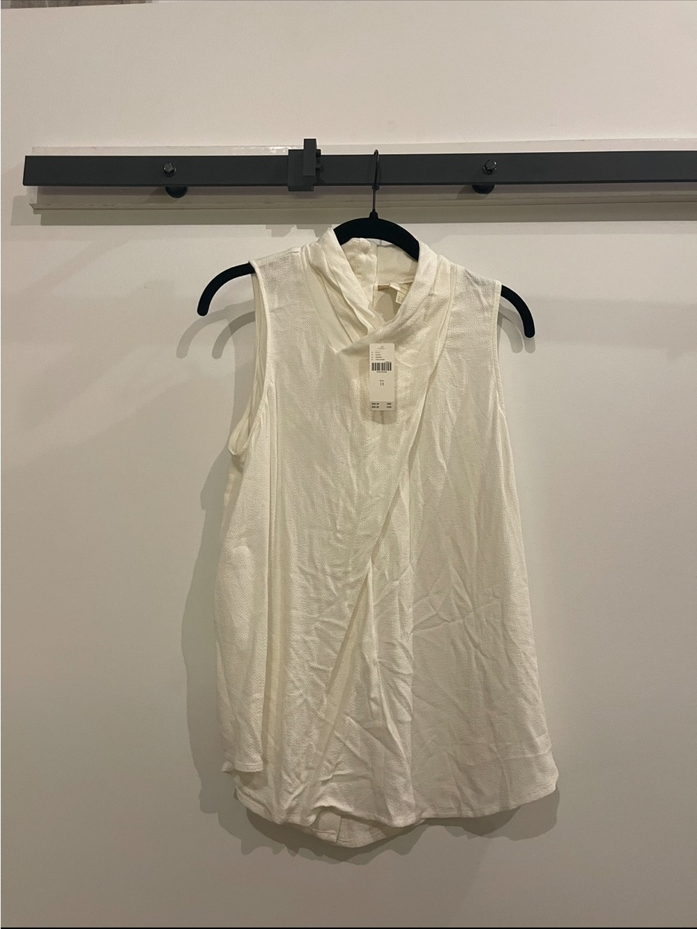 Anthropologie Ivory Sleeveless Mock-Neck Camisole Top Size: 12 NWT 🏷️ MSRP: $80
